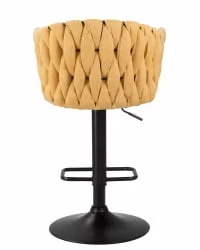 Стул барный ДОБРИН ЛЕОН Желтая ткань ЛАР 275-8 / DOBRIN LEON LAR
