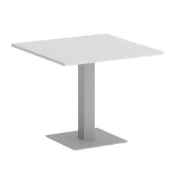 Стол журнальный квадратный ХОМЕ ОФФИCЕ ВР.СП-5-90.2 Белый/Серый металл / HOME OFFICE VR.SP-5-90.2