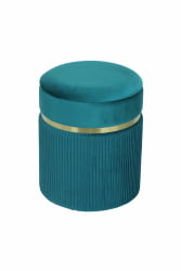 Пуф Миранда с ящиком велюр Бирюзовый