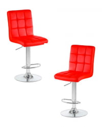 Стул барный ДОБРИН КРУГЕР (красный) 2 шт / DOBRIN KRUGER