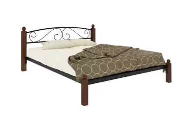 Кровать Вероника Лукс 1200х1900 Черная / Lux