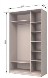 Двустворчатый гардеробный шкаф Хит-23-12-55 Дуб млечный