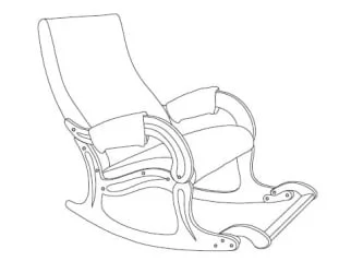 Кресло-качалка Модель 707 венге / Малта 15А / Malta 15A