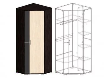 Угловой шкаф Юнона-2 ШУ-02 Венге - Дуб молочный