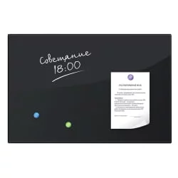 Доска магнитно-маркерная стеклянная БРАУБЕРГ 40х60 см Черная / BRAUBERG