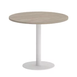 Стол журнальный круглый ХОМЕ ОФФИCЕ ВР.СП-5-90.1 Дуб Аттик/Белый металл / HOME OFFICE VR.SP-5-90.1