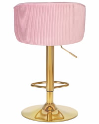 Стул барный ДОБРИН ДЭРCЙ ГОЛД (розовый велюр (1922-16)) / DOBRIN DARCY GOLD