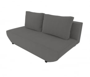 Диван Классик Мини без подлокотников (Берхоусе) Цвет фасада: Серый Велюто 12; Тип: Прямой; Материал фасада: Металл/Велюр / (Berhouse)