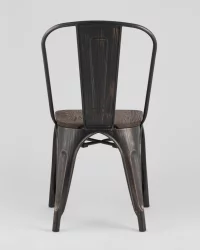 Стул Толикс Воод 850 Черная патина с золотом / Tolix Wood