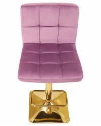 Стул барный ДОБРИН ГОЛДИЕ Пудрово-сиреневый велюр МДЖ9-52 / DOBRIN GOLDIE MJ9-52