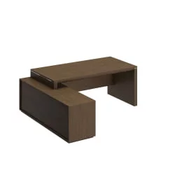 Угловой стол с тумбой ВЕЛАР ВЛ 136 ДТ Дуб табачный / VELAR