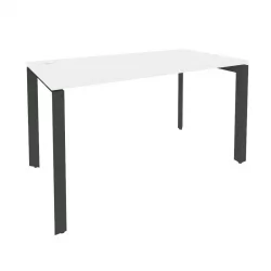Стол рабочий на П-образном м/к ОНИКС О.МП-СП-3.7 Белый Бриллиант/Антрацит / ONIX O.MP-SP-3.7