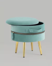 Банкетка Тильда с ящиком велюр Мятный