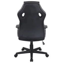 Кресло компьютерное БРАБИКС Фигхтер ГМ-008 экокожа Черное/серое / BRABIX Fighter GM-008