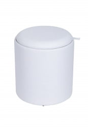 Пуф-столик с ящиком Хюгге С рогожка Белый / S