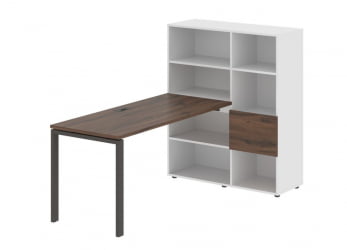 Рабочая станция ЕДИС ЕУРСТ 1115 Дуб Денвер темный Мокко Белый / EDIS EURST