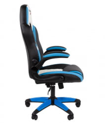 Кресло геймерское CХАИРМАН ДРАЙВ (ГАМЕ) 15 черный/голубой/белый / CHAIRMAN (GAME)