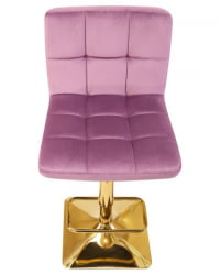 Стул барный ДОБРИН ГОЛДИЕ (пудрово-сиреневый велюр (МДЖ9-52)) 2 шт / DOBRIN GOLDIE (MJ9-52))