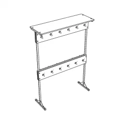 Напольная вешалка для одежды двухсторонняя АЛц.ВДМ-24