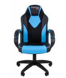 Кресло геймерское CХАИРМАН ДРАЙВ (ГАМЕ) 17 Черный Голубой / CHAIRMAN (GAME)