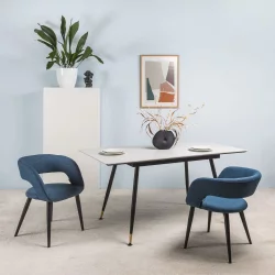 Стол раздвижной Месси 140-180 Мрамор бьянко