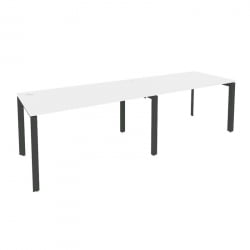 Рабочая станция на П-образном м/к ОНИКС О.МП-РС-2.3.8 Белый Бриллиант/Антрацит / ONIX O.MP-RS-2.3.8