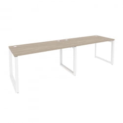 Рабочая станция на О-образном м/к ОНИКС О.МО-РС-2.3.7 Дуб Аттик/Белый / ONIX O.MO-RS-2.3.7
