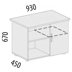 Тумба под оргтехнику Цезарь 21.06