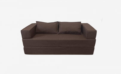 Диван прямой бескаркасный Хит (Берхоусе) Цвет фасада: Кофе; Тип: Прямой; Материал фасада: Рогожка / (Berhouse)