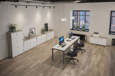 Мебель для офиса Сигма №8 Белый Дуб светлый / Sigma