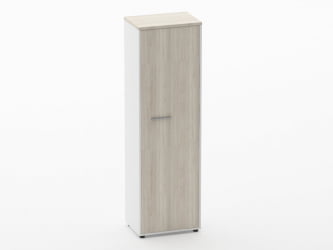 Шкаф для одежды 4 узкий Дека 10.19.302Пр Дуб Сантана светлый/Белый / Deka