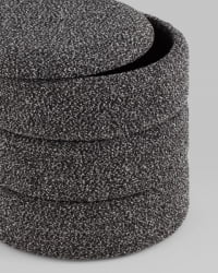 Пуф с ящиком Хиве С букле черный меланж / Hive S