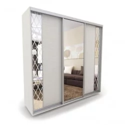 Шкаф-купе 3-х дверный Акцент-Вера КР 2400х600  Выбеленное дерево