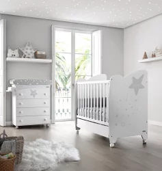 Кроватка для новорожденных Микуна Естела Вхите/Грей / Micuna Estela White/Grey