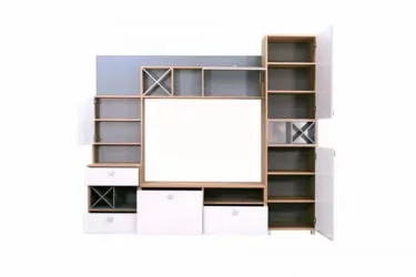 Стенка Сканди Ясень Анкор Светлый Дуб Крафт Золотой