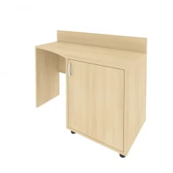 Стол (узкий) с тумбой и бортиком (правый) ЛИГХТ С-СТУ-120 Пр Акация Лорка / LIGHT