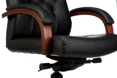 Кресло руководителя Бюрократ Т-9928ВАЛНУТ/БЛАCК / T-9928WALNUT/BLACK