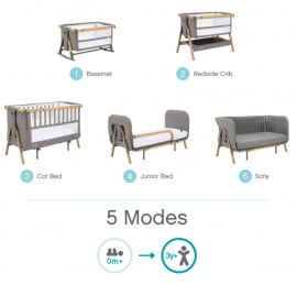 Люлька для новорожденных Тутти Бамбини (Тутти Бамбини) КоЗее КСЛ 120*60 см Оак/Чаркоал 211209/3590 / Tutti Bambini CoZee XL Oak/Charcoal