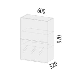 Шкаф-витрина кухонный (лев/прав) Бостон 104.15