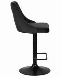 Стул барный ДОБРИН ДЖОСЕПХ БЛАCК (черный велюр (МДЖ9-101)) / DOBRIN JOSEPH BLACK (MJ9-101))