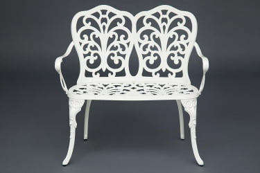 Скамья Сеcрет Де Маисон Сймпхоние алюминиевый сплав, 95х56х92см, буттер вхите / Secret De Maison Symphonie butter white