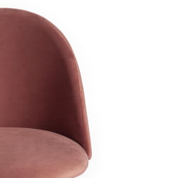 Стул МОНРО (мод. 710) ткань/металл, 56х51х80 см, высота до сиденья 47 см, коралловый баркхат 15 /черный / MONRO (mod. barkhat