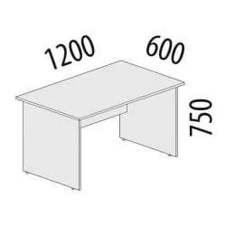 Стол рабочий Альфа 63.19 Дуб кобург