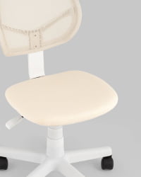 Кресло компьютерное детское ЛОЛО бежевый пластик белый