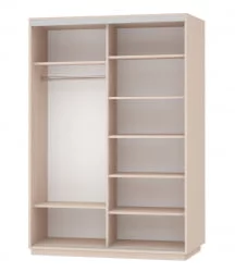 Шкаф-купе двухдверный Экспресс Дуо 1600х2400х Лондон/Белый снег / 1600х2400h