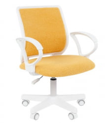 Детское кресло CХАИРМАН ТИН (КИДС) 112 белый пластик БАРНИ (БАРНИ) Лимон / CHAIRMAN (KIDS) (BARNI)