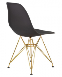 Стул обеденный ДОБРИН ДСР (ножки золотые, цвет тёмно-серый (ГР-04)) 4 шт / DOBRIN DSR (GR-04))