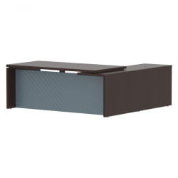 Стол руководителя левый Торр ЛУКС ТЛCТ 2020 Л Венге Магия Серо-голубой / Torr LUX TLCT L