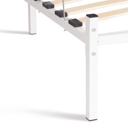 Кровать Бруно металл, 90*200 см, белый / Bruno