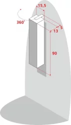 Поворотный шкаф Хоп Шелф Арт Молочный дуб